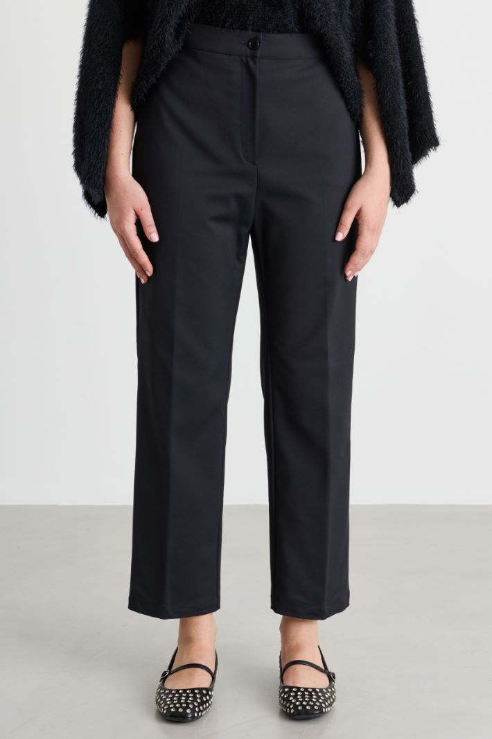 Elasticated-waist trousers - BLACK - Intrend - 2
