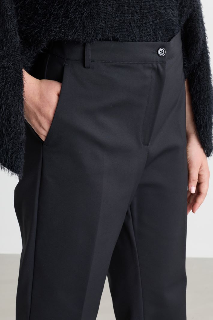 Elasticated-waist trousers - BLACK - Intrend - 3