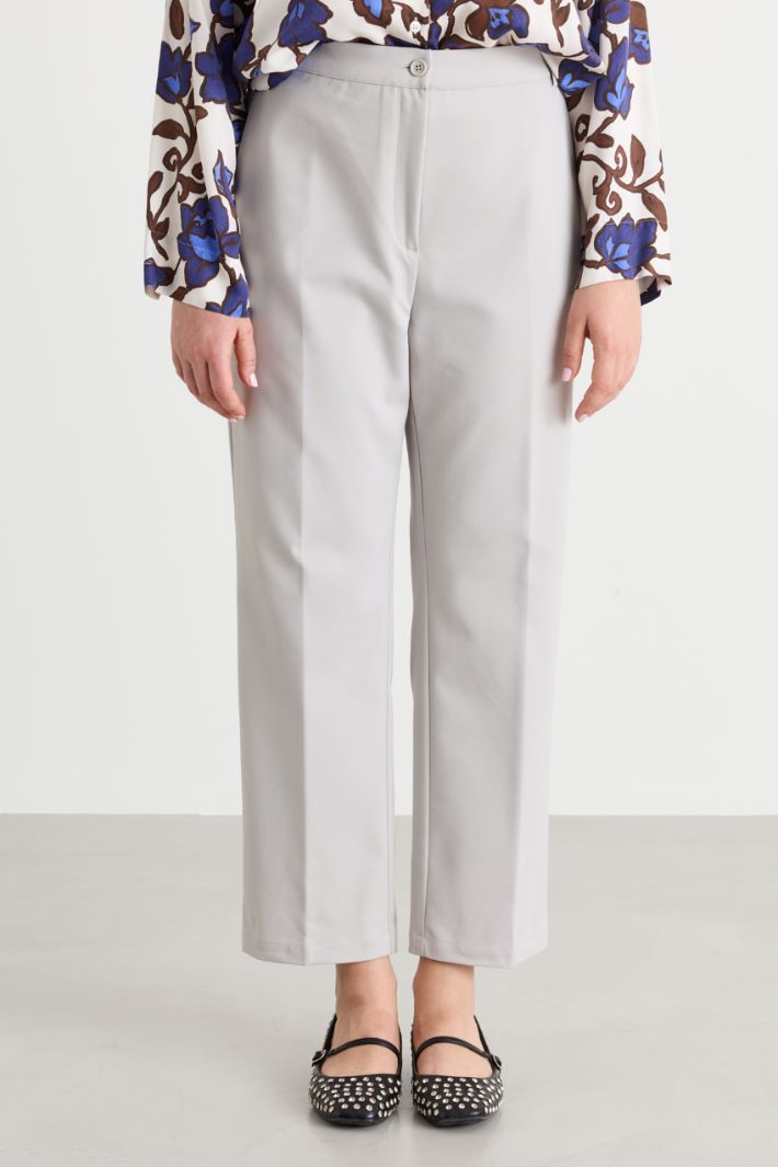 Elasticated-waist trousers - GREY - Intrend - 2