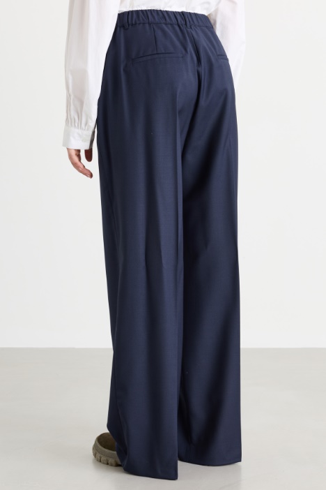 Pantalone in gabardina di lana
