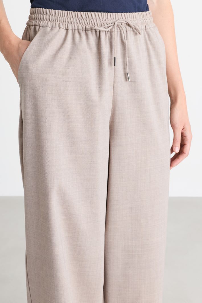 Wide-leg grisaille trousers - GREY - Intrend - 3