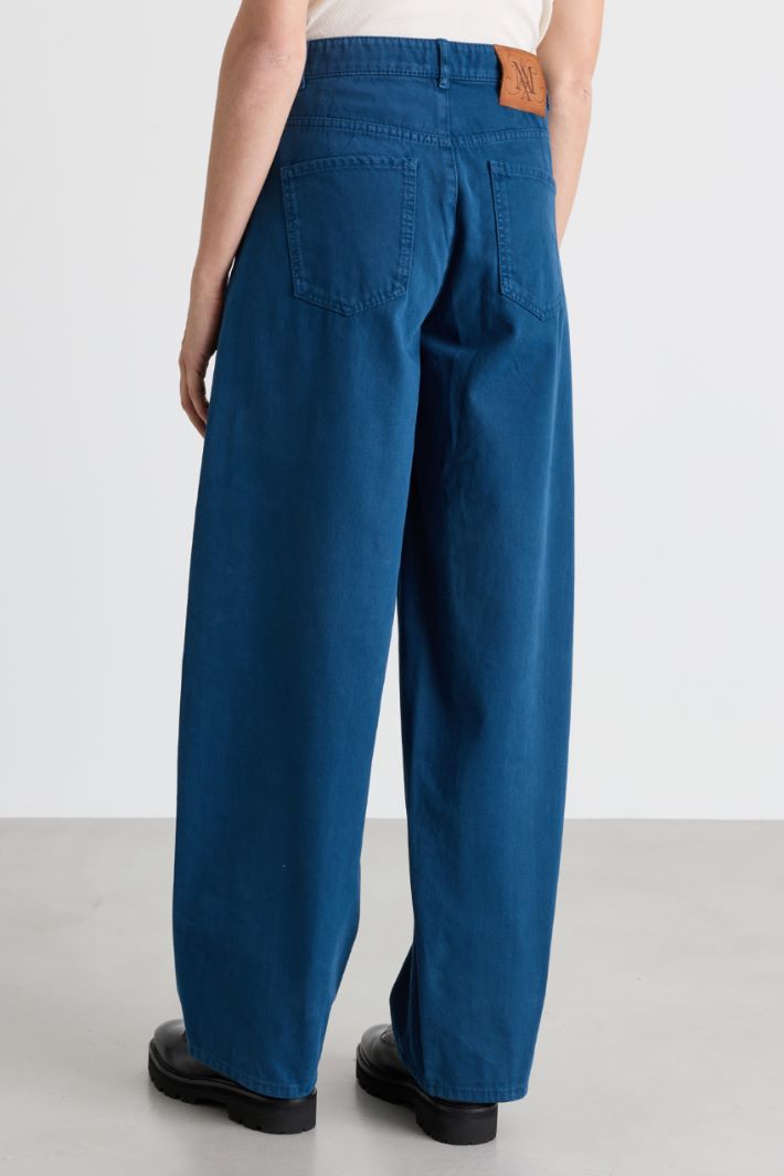 Pantalone barrel leg in drill - BLU - Intrend - 4