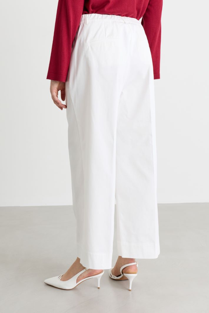 Pantalone in gabardina - BIANCO - Intrend - 4