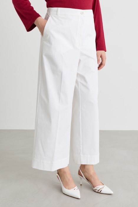 Pantalone in gabardina di cotone