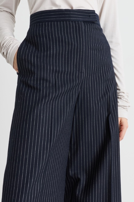 Pantalone in flanella gessata