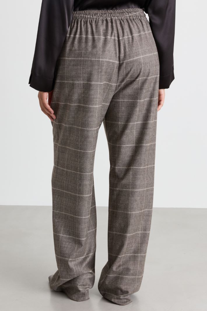 Flannel joggers - BROWN - Intrend - 4