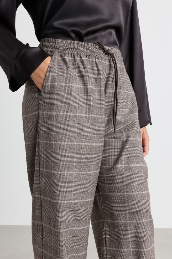 Flannel joggers - BROWN - Intrend - 3