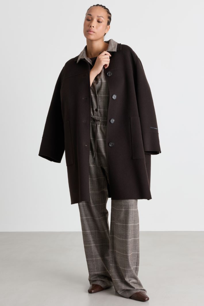 Flannel joggers - BROWN - Intrend