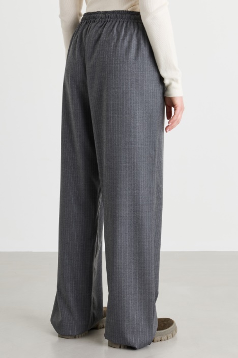 Pantalone in flanella di lana