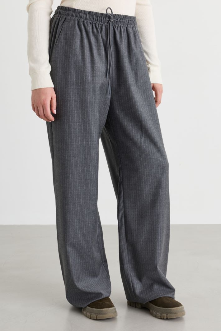 Flannel joggers - GREY - Intrend - 2