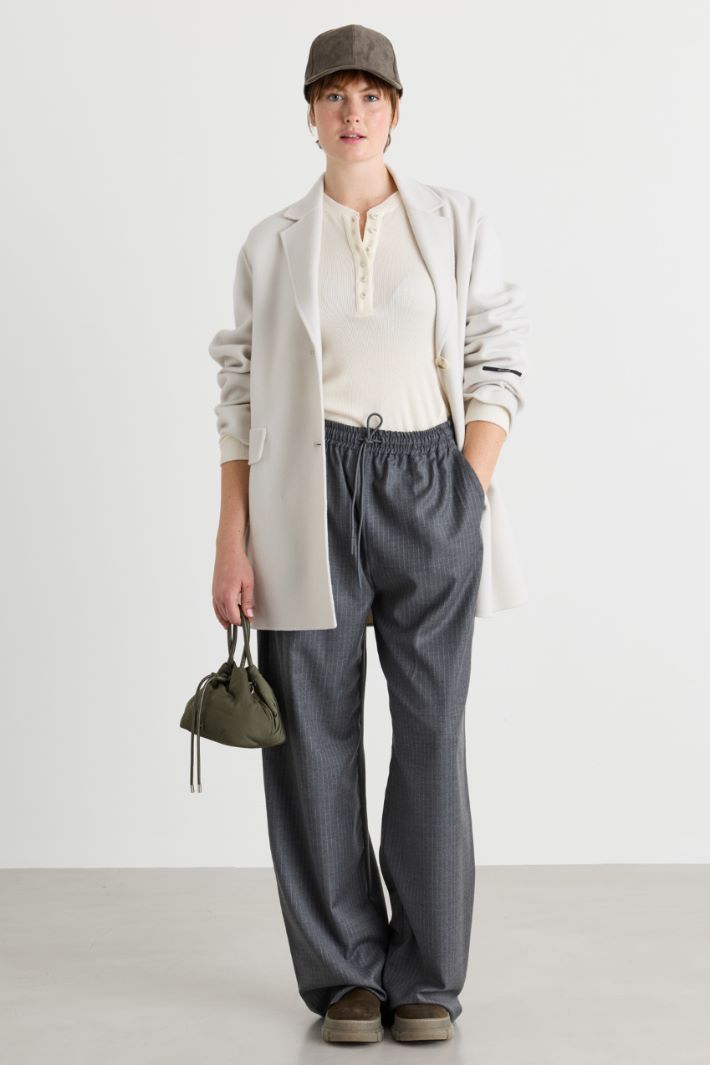 Flannel joggers - GREY - Intrend