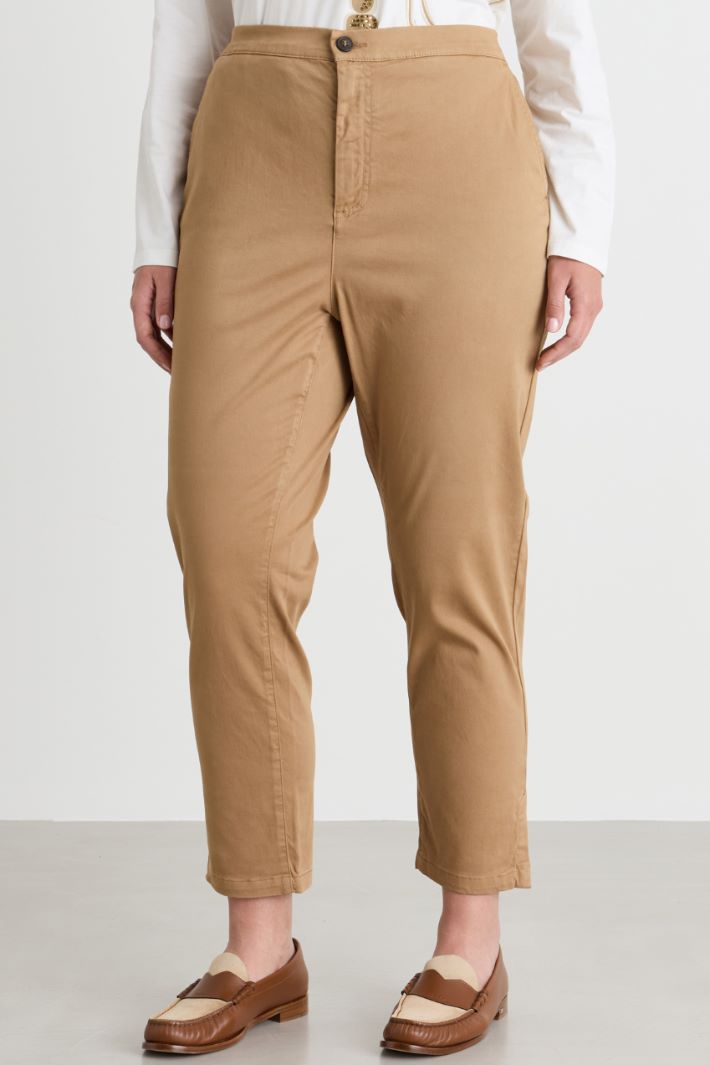 Stretch Trousers - CAMEL - Intrend - 2