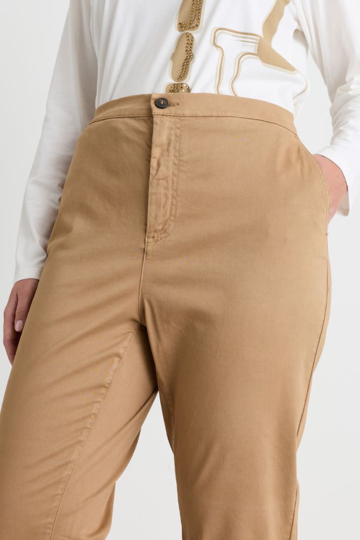 Stretch Trousers - CAMEL - Intrend - 3