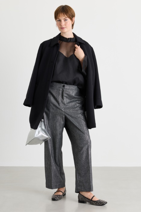 Micro-patterned trousers - Intrend
