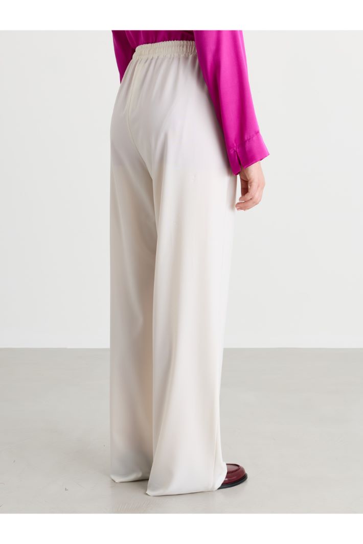 Cady Drawstring Trousers - WHITE - Intrend - 4