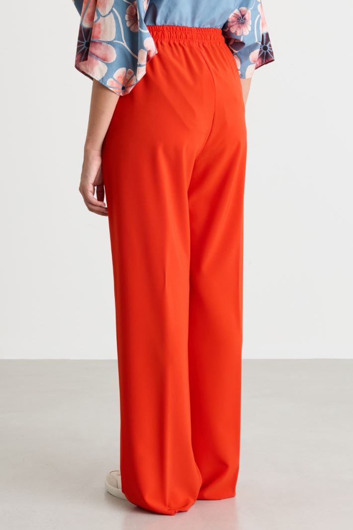 Cady Drawstring Trousers - RED - Intrend - 4
