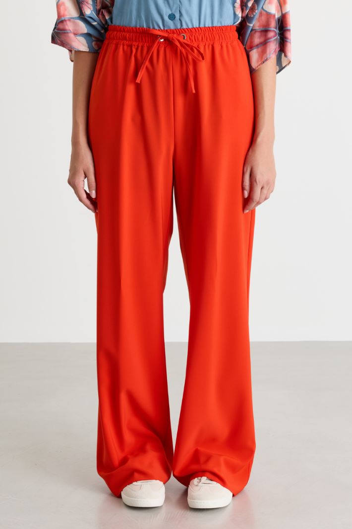 Cady Drawstring Trousers - RED - Intrend - 2