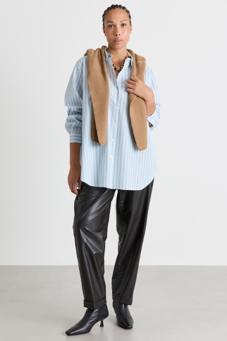 Coated jersey trousers - Intrend