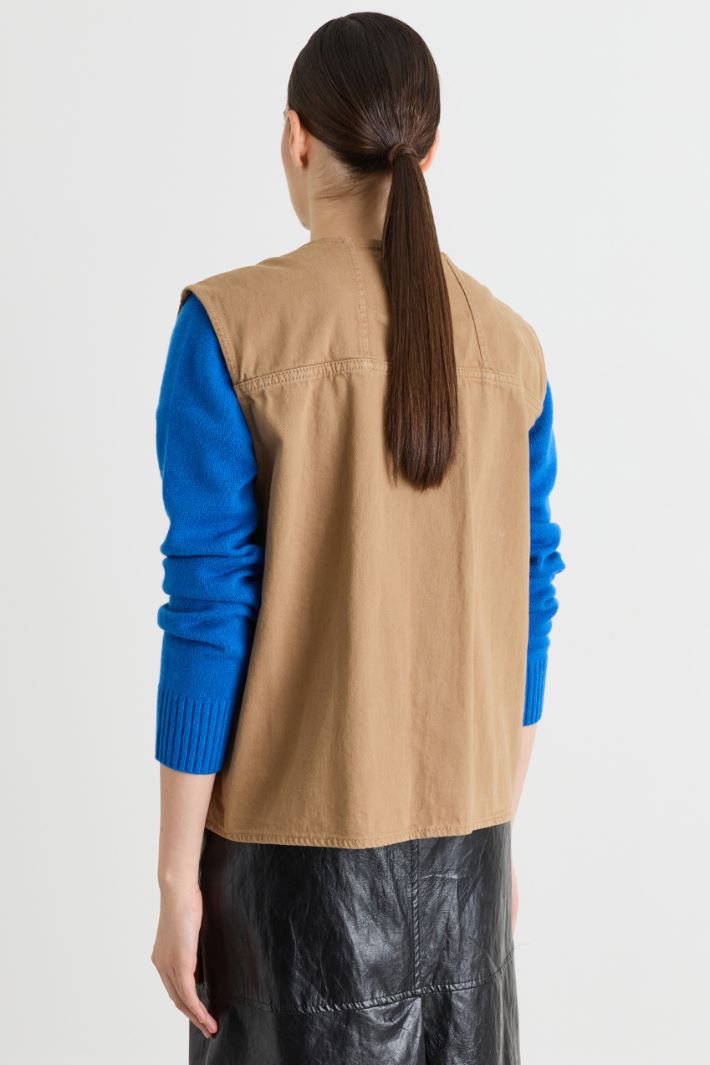 Multi-pocket gilet - CAMEL - Intrend - 4