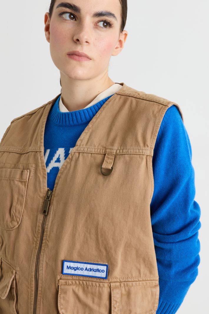 Multi-pocket gilet - CAMEL - Intrend - 3