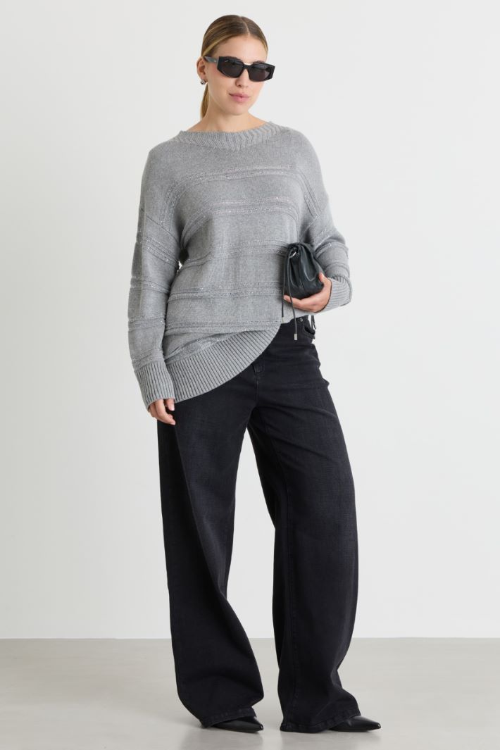 Weit geschnittene Jeans - SCHWARZ - Intrend