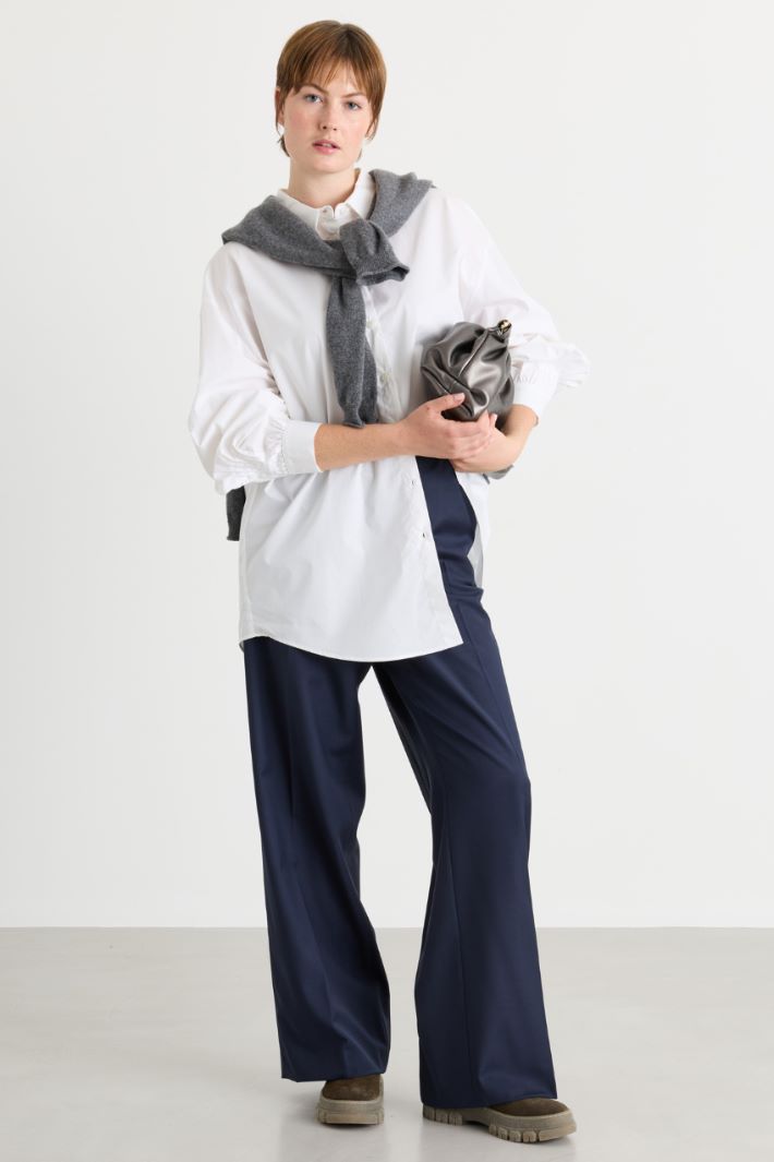 Camicia in microtwill - BIANCO - Intrend