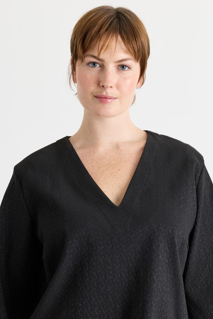Casacca jacquard - NERO - Intrend - 3