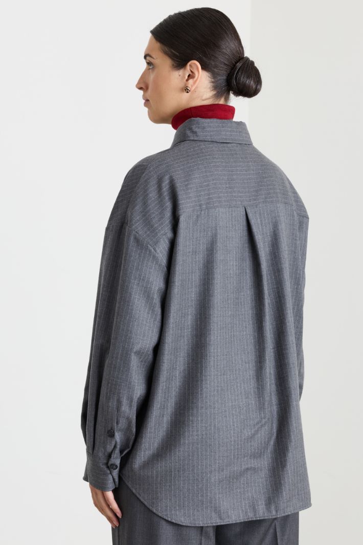 Casacca in flanella - GRIGIO BIANCO - Intrend - 4
