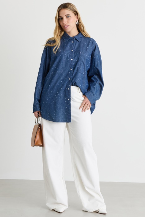 Casacca con maxi tasche e borchie - Intrend