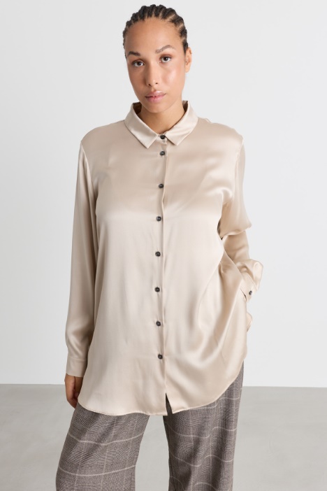 Blusa in raso di seta stretch - Intrend
