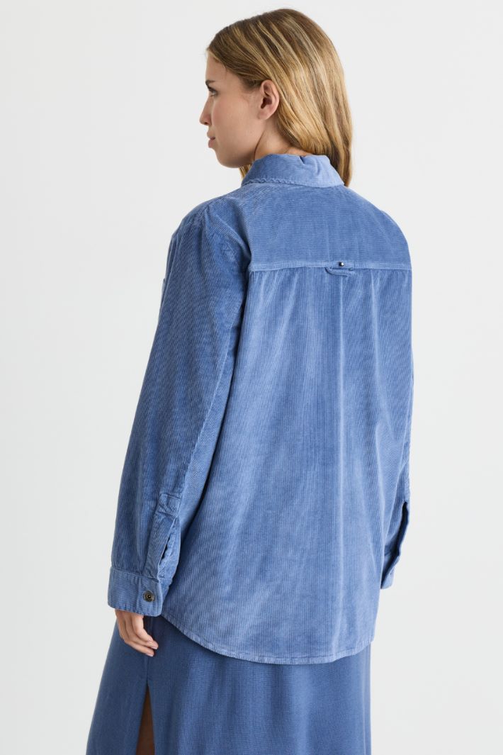 Casacca in velluto - AZZURRO - Intrend - 4