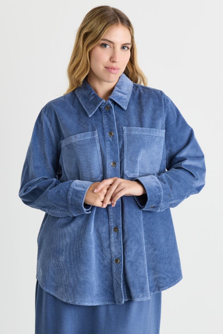 Casacca in velluto - AZZURRO - Intrend - 2