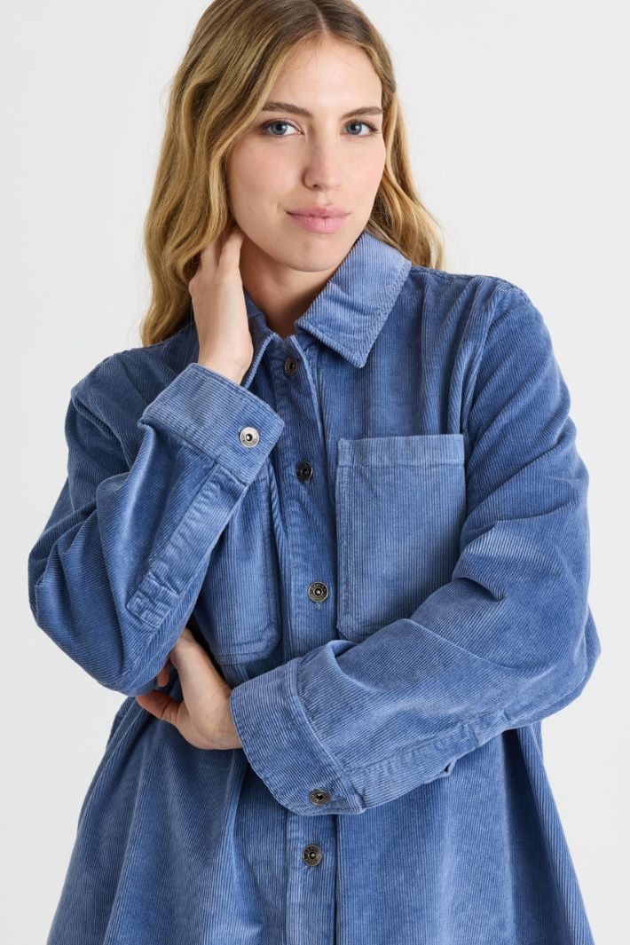 Casacca in velluto - AZZURRO - Intrend - 3