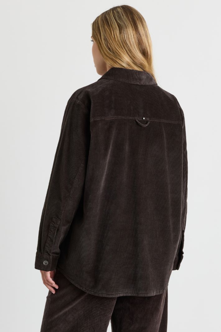 Casacca in velluto - MARRONE - Intrend - 4