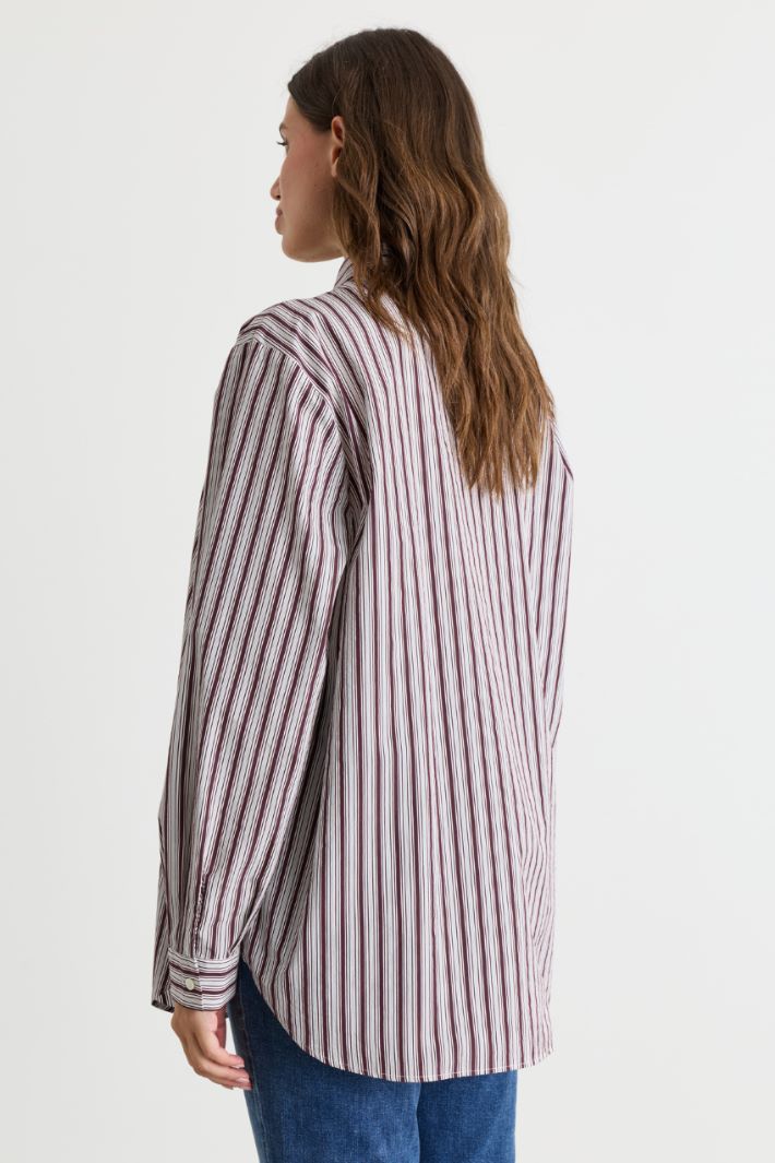 Blusa con bajo redondeado - MARRÓN - Intrend - 4