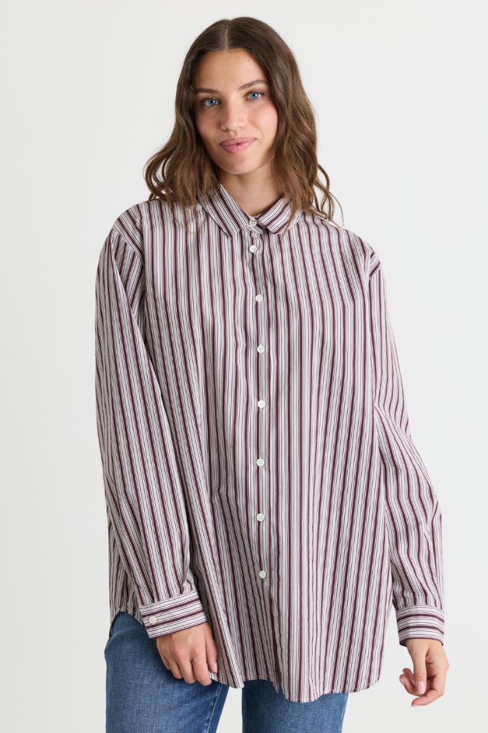 Blusa con bajo redondeado - MARRÓN - Intrend - 2