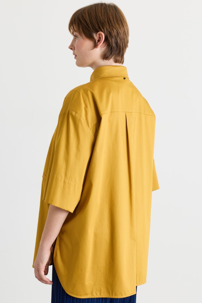 Casacca in raso con coulisse regolabile - GIALLO - Intrend - 4