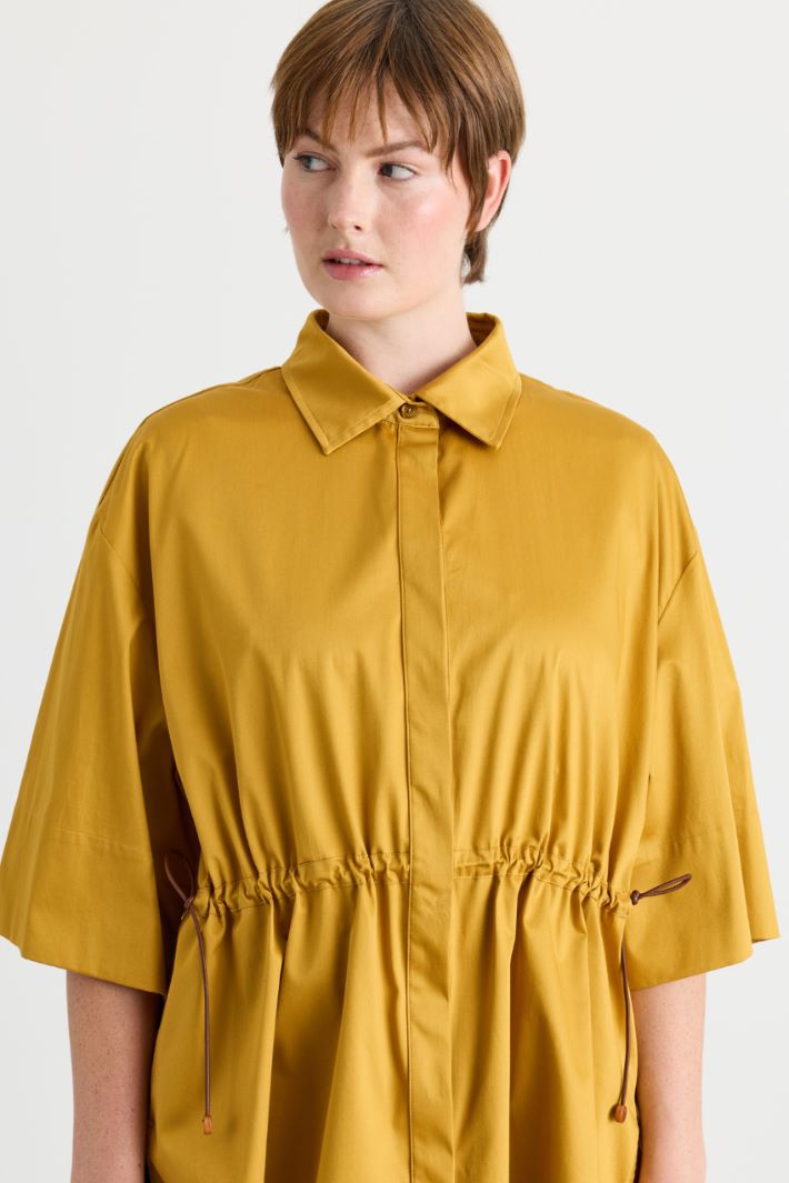 Casacca in raso con coulisse regolabile - GIALLO - Intrend - 3