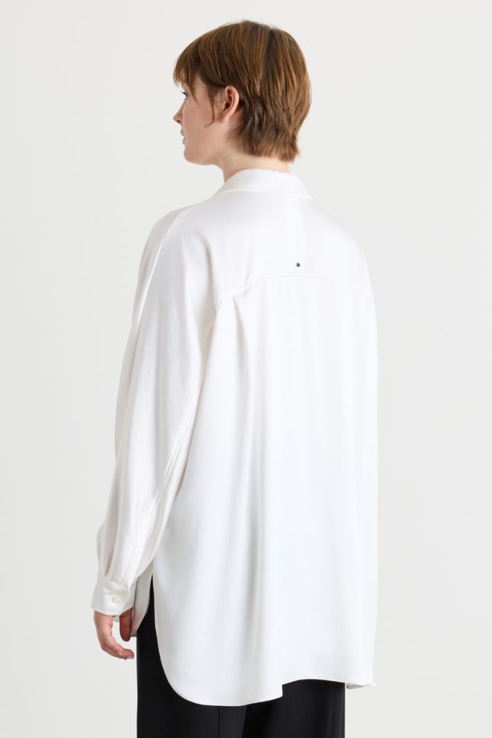 Casacca in raso - BIANCO - Intrend - 4