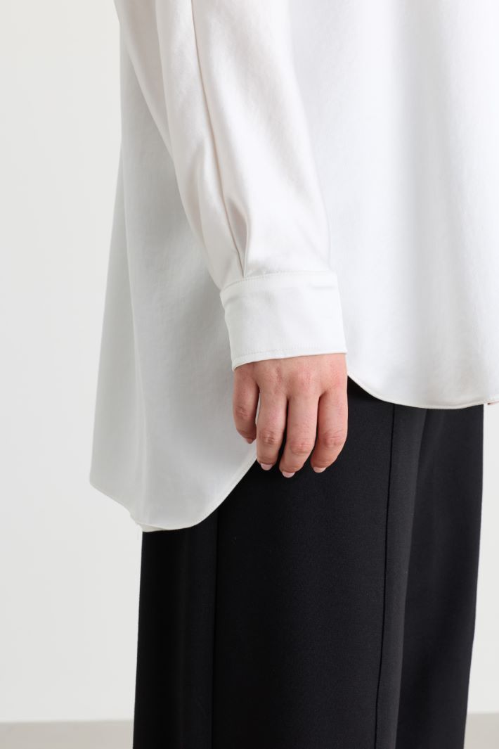 Casacca in raso - BIANCO - Intrend - 3
