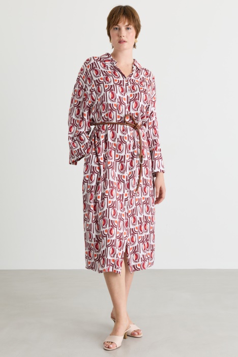 Hemdblusenkleid aus Twill - Intrend