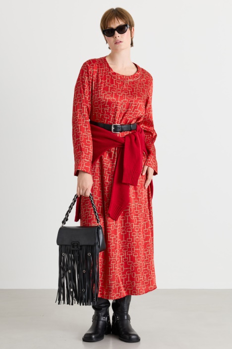 A-line twill dress - Intrend