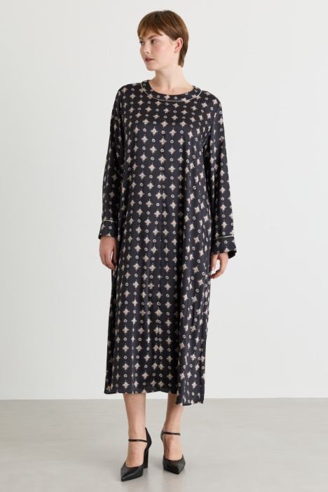 Abito svasato in twill