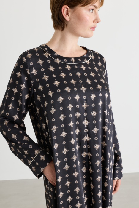 Abito svasato in twill