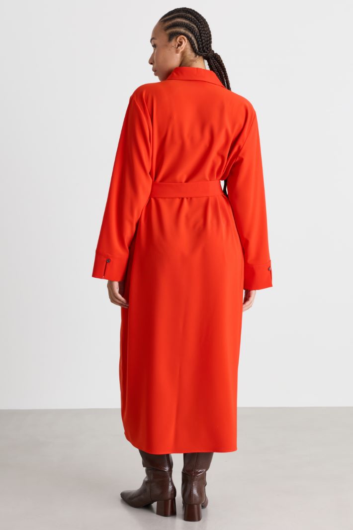 Cady shirt dress - RED - Intrend - 4