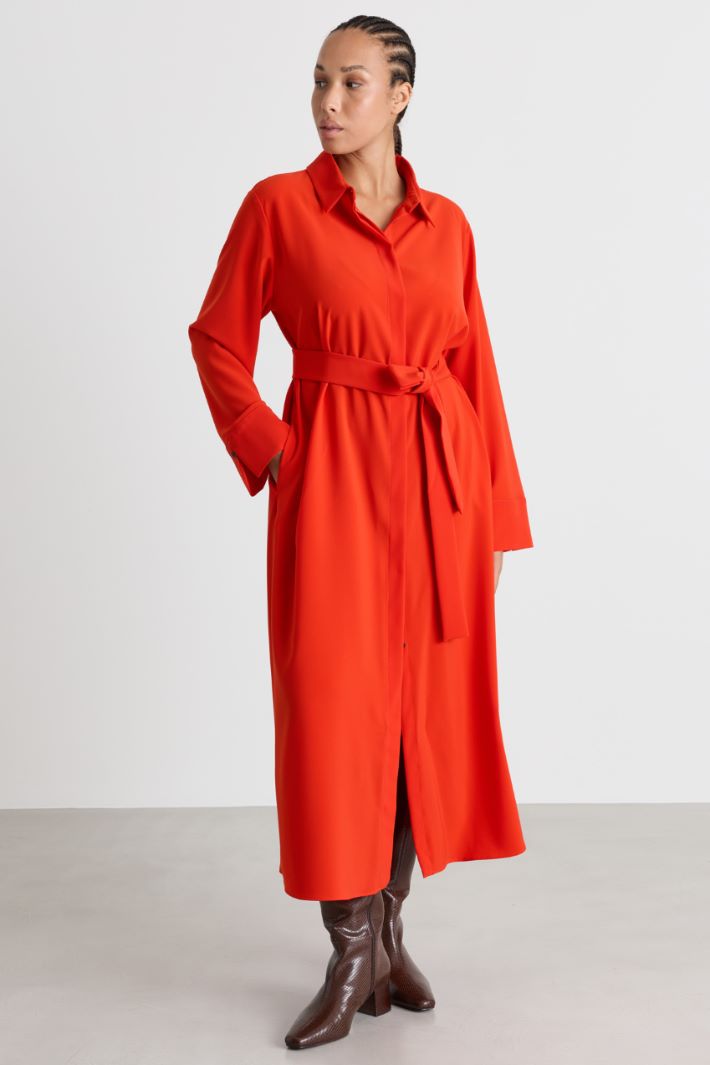 Cady shirt dress - RED - Intrend - 2