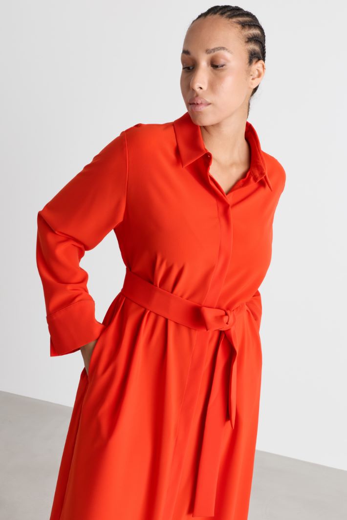 Cady shirt dress - RED - Intrend - 3