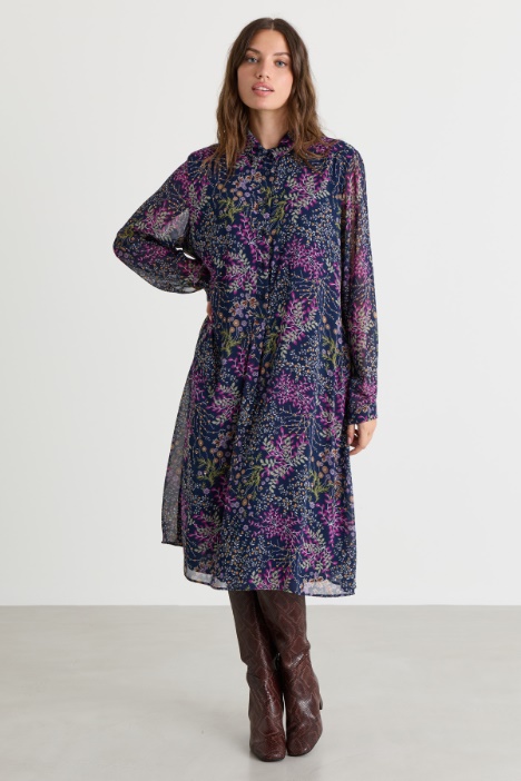 Abito longuette in georgette