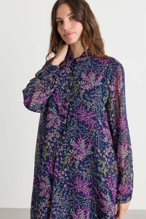 Abito longuette in georgette