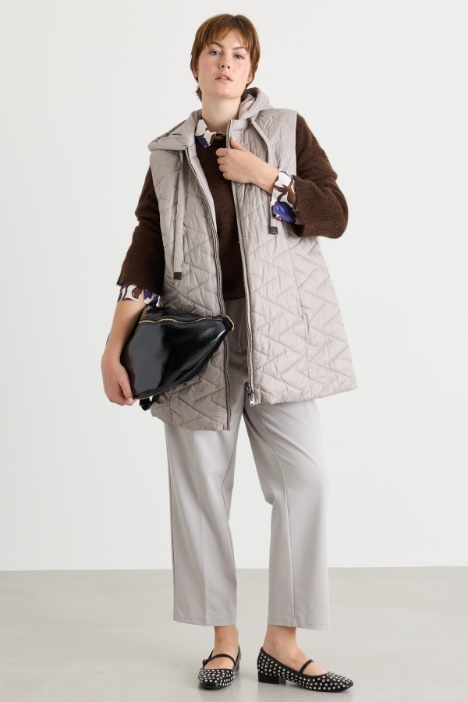 Gilet in water-repellent technical canvas - Intrend
